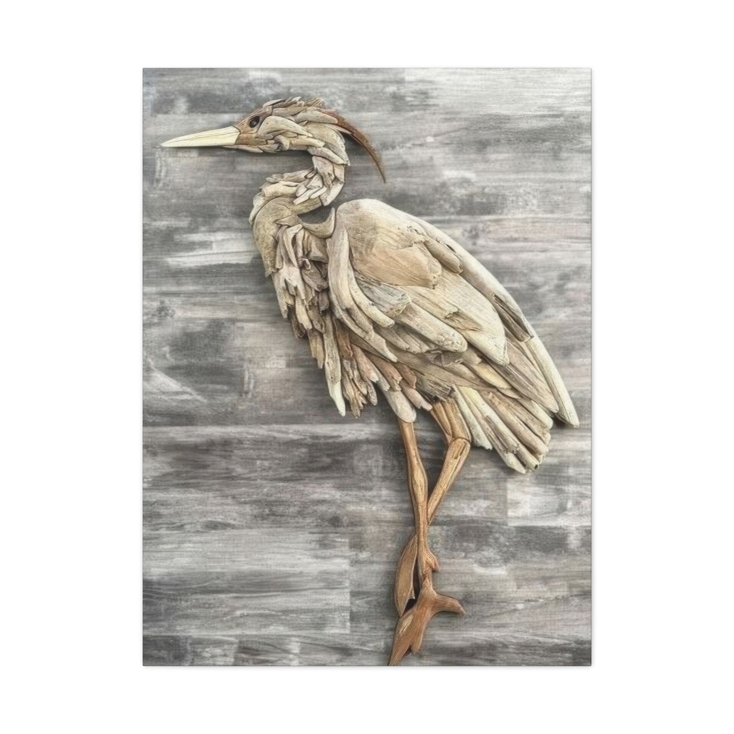 Driftwood Crane Wall Art & Canvas Prints
