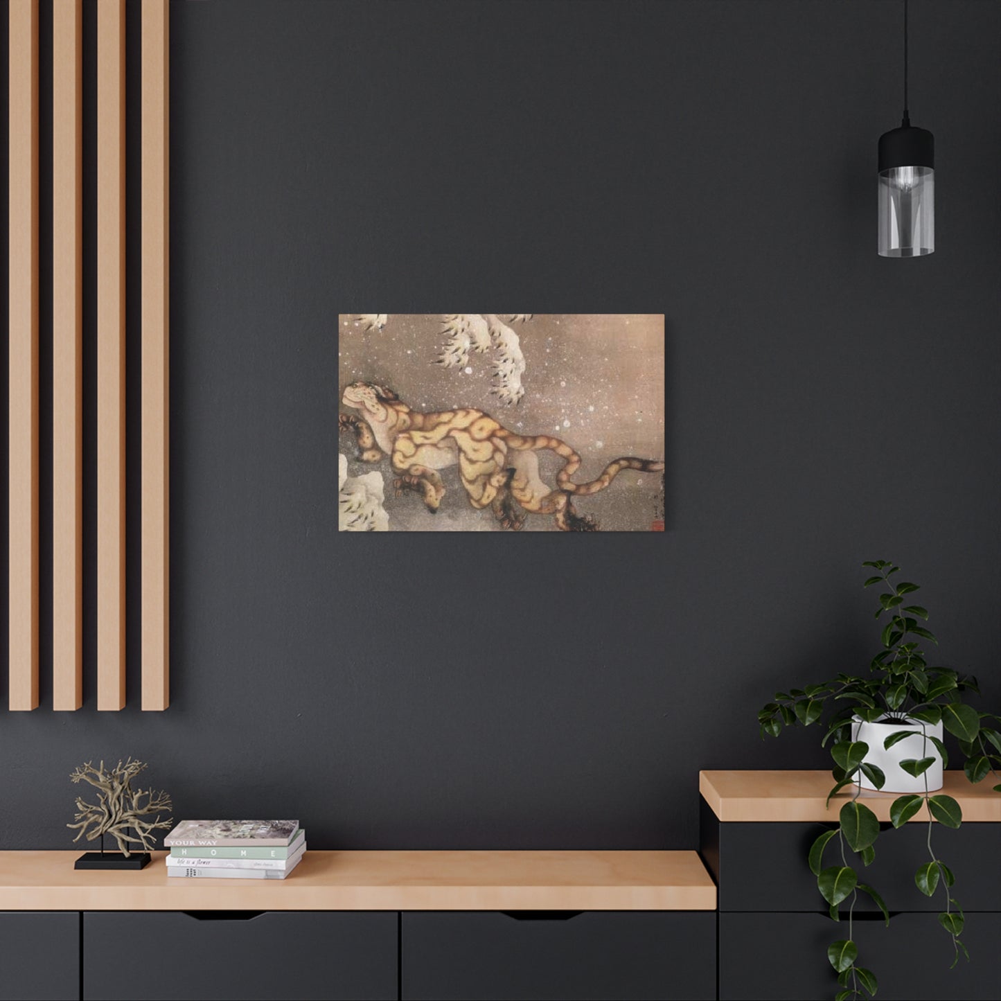 Katsushika Hokusai Old Tiger In The Snow Wall Art & Canvas Prints