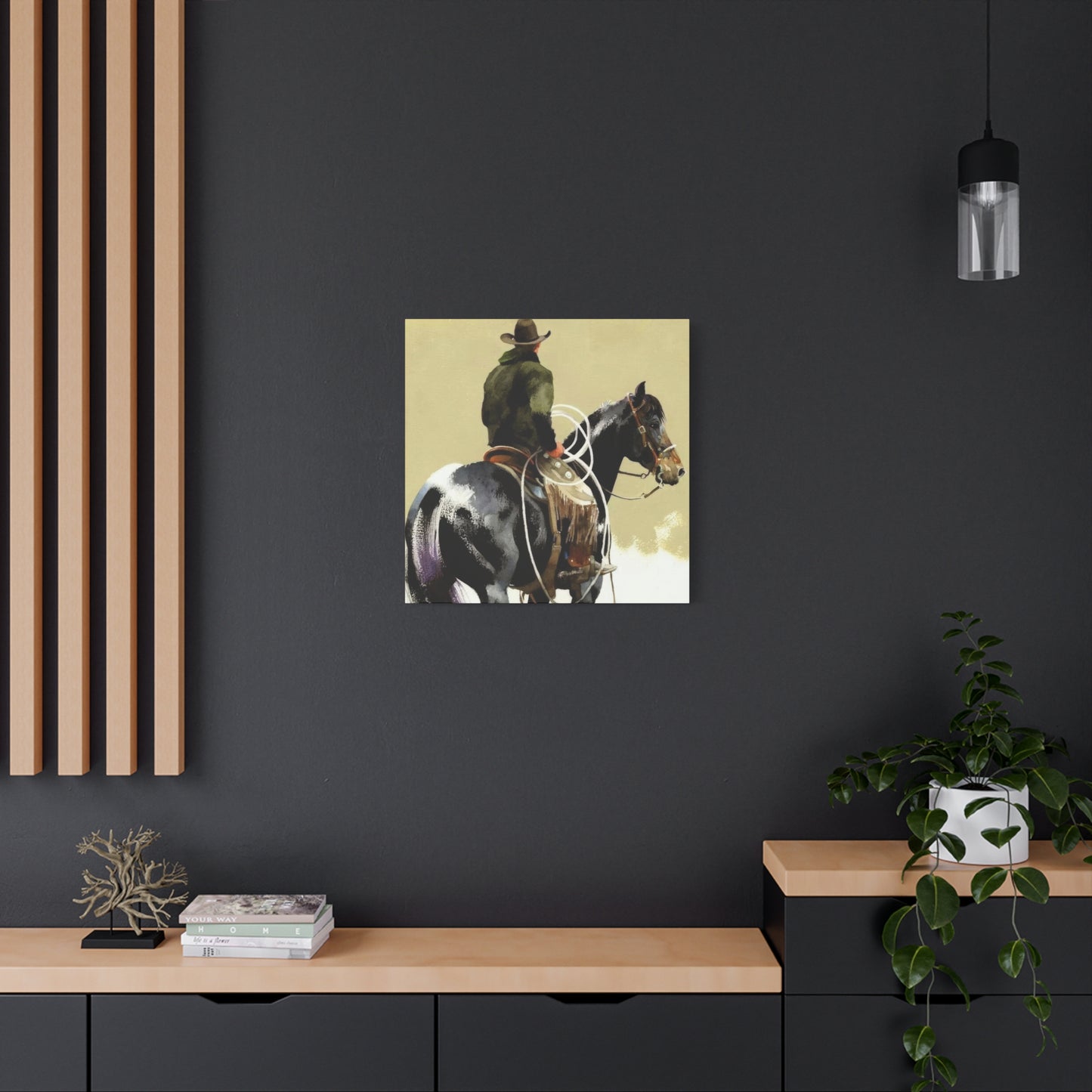 Cowboy Horse Looking Wall Art & Canvas Prints
