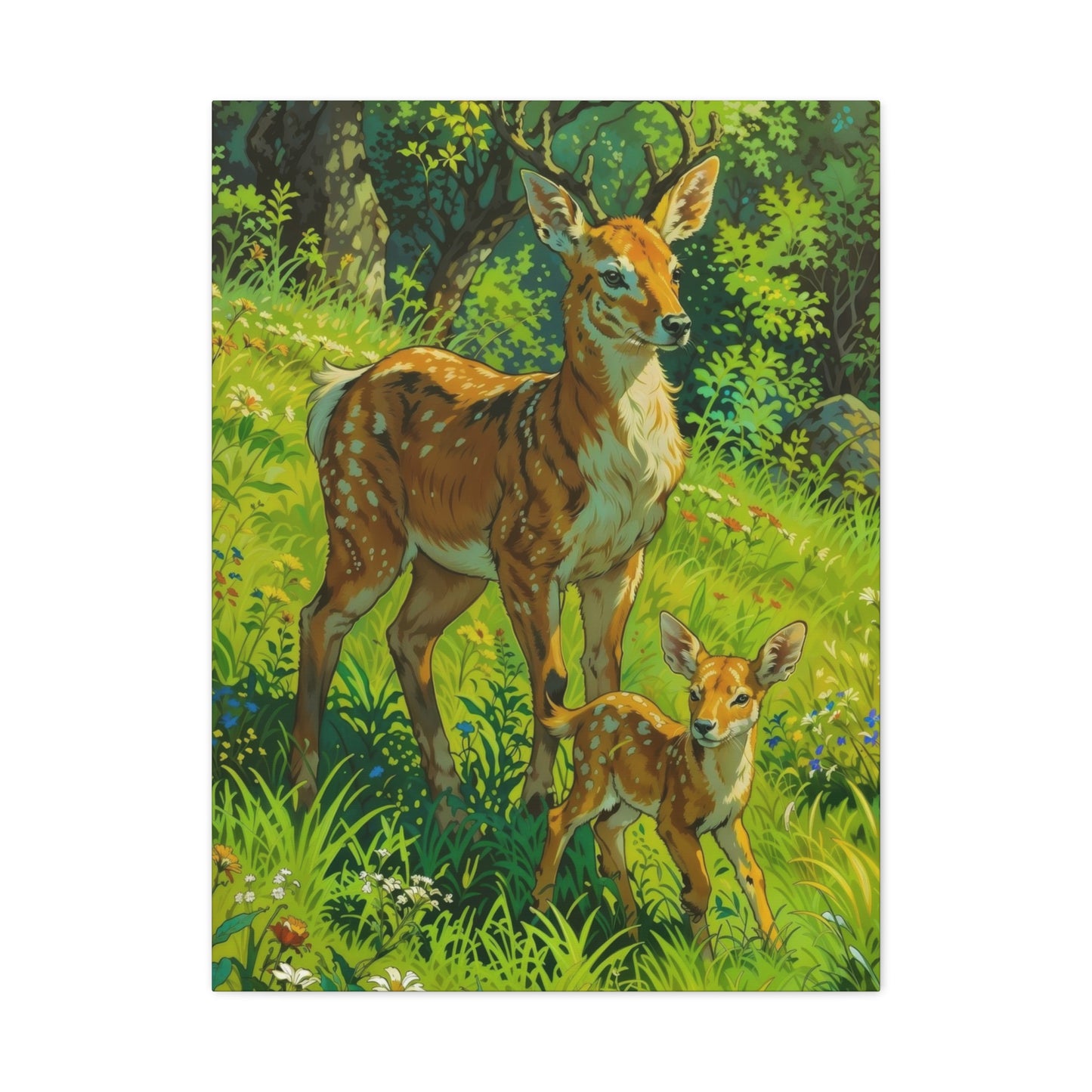 Deer With Baby Wall Art & Canvas Prints