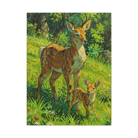 Deer With Baby Wall Art & Canvas Prints