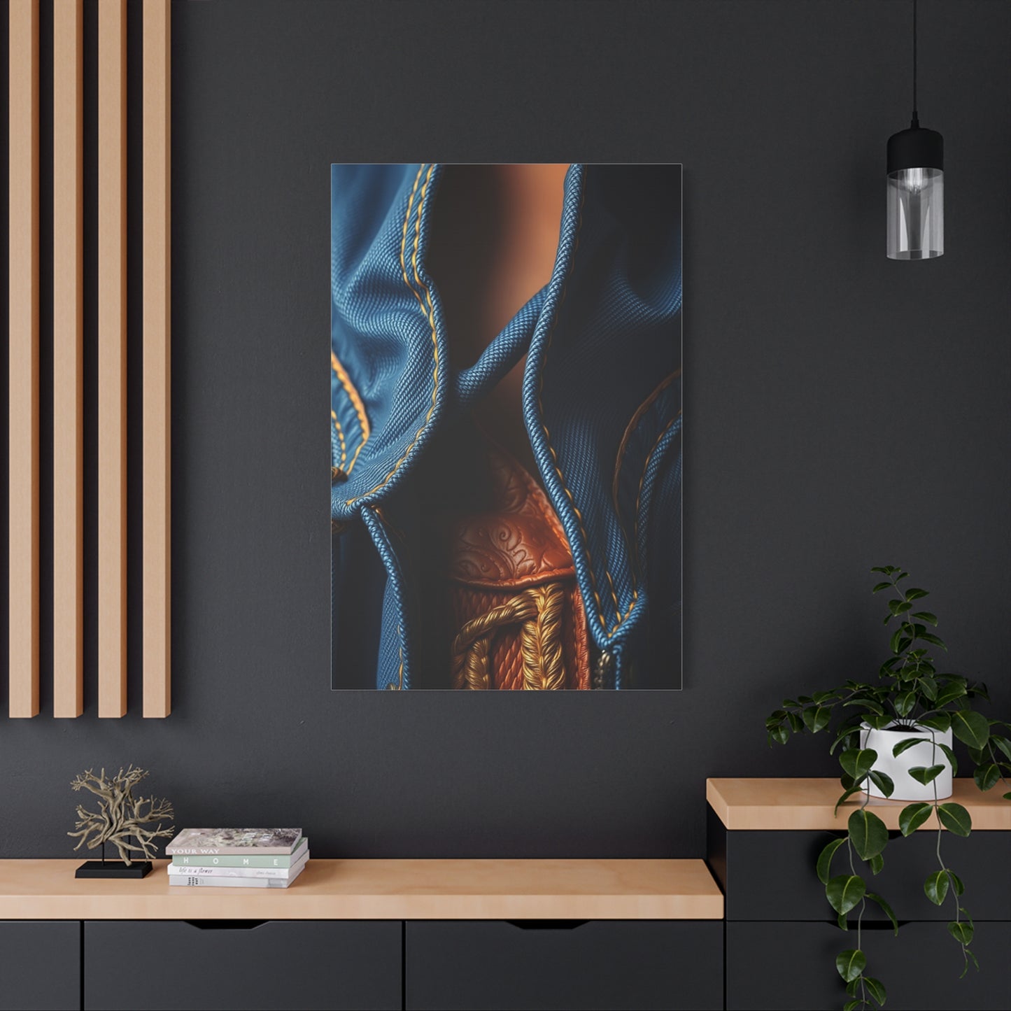 Supreme Denim and Leather Art Collection Wall Art & Canvas Print