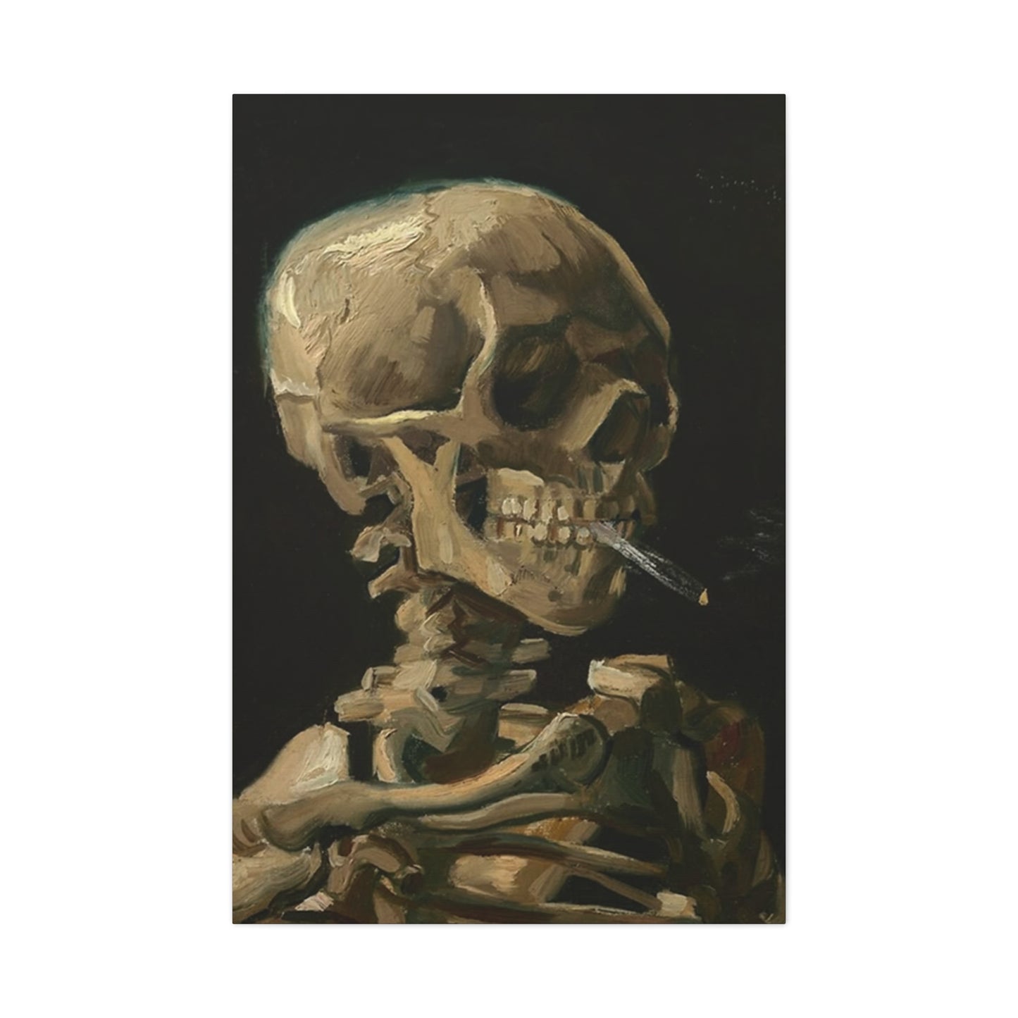 Smoking Skull Wall Art & Canvas Prints