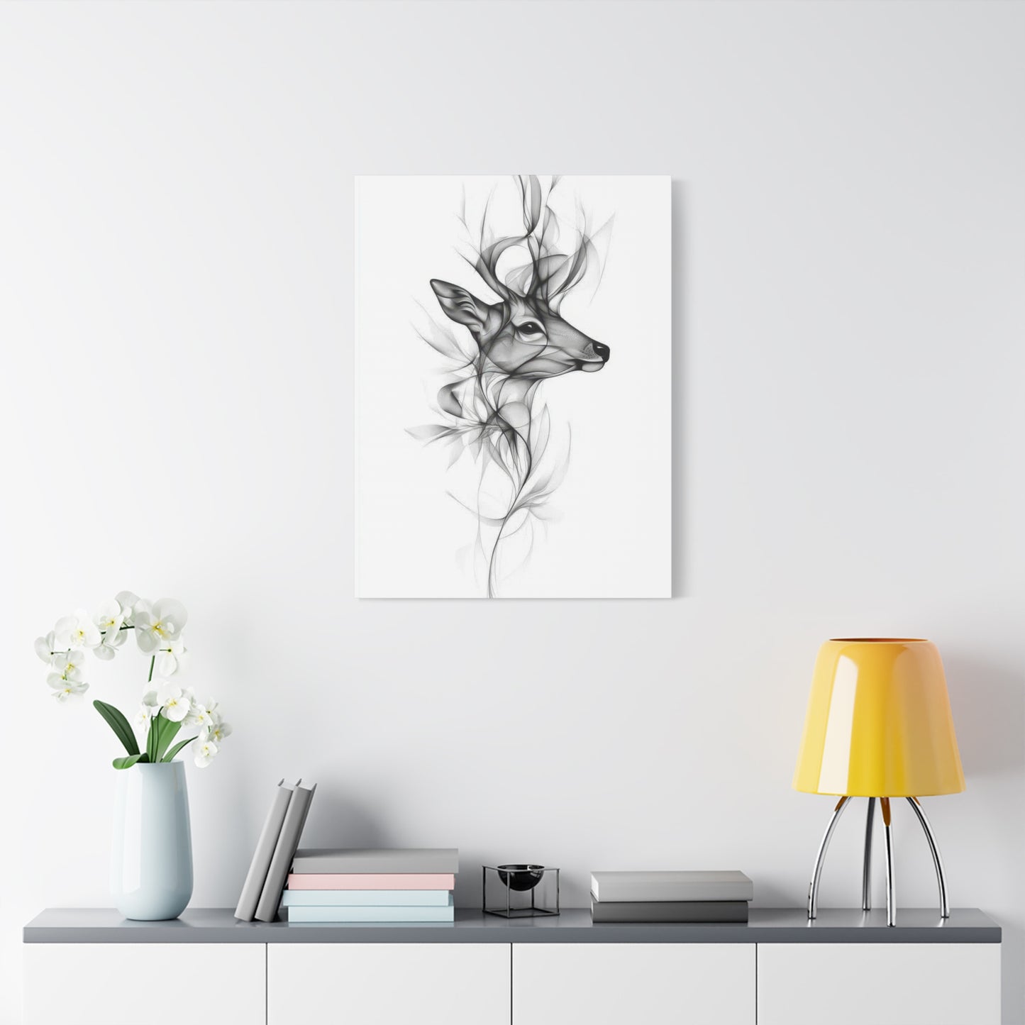 Deer Grey Wall Art & Canvas Prints