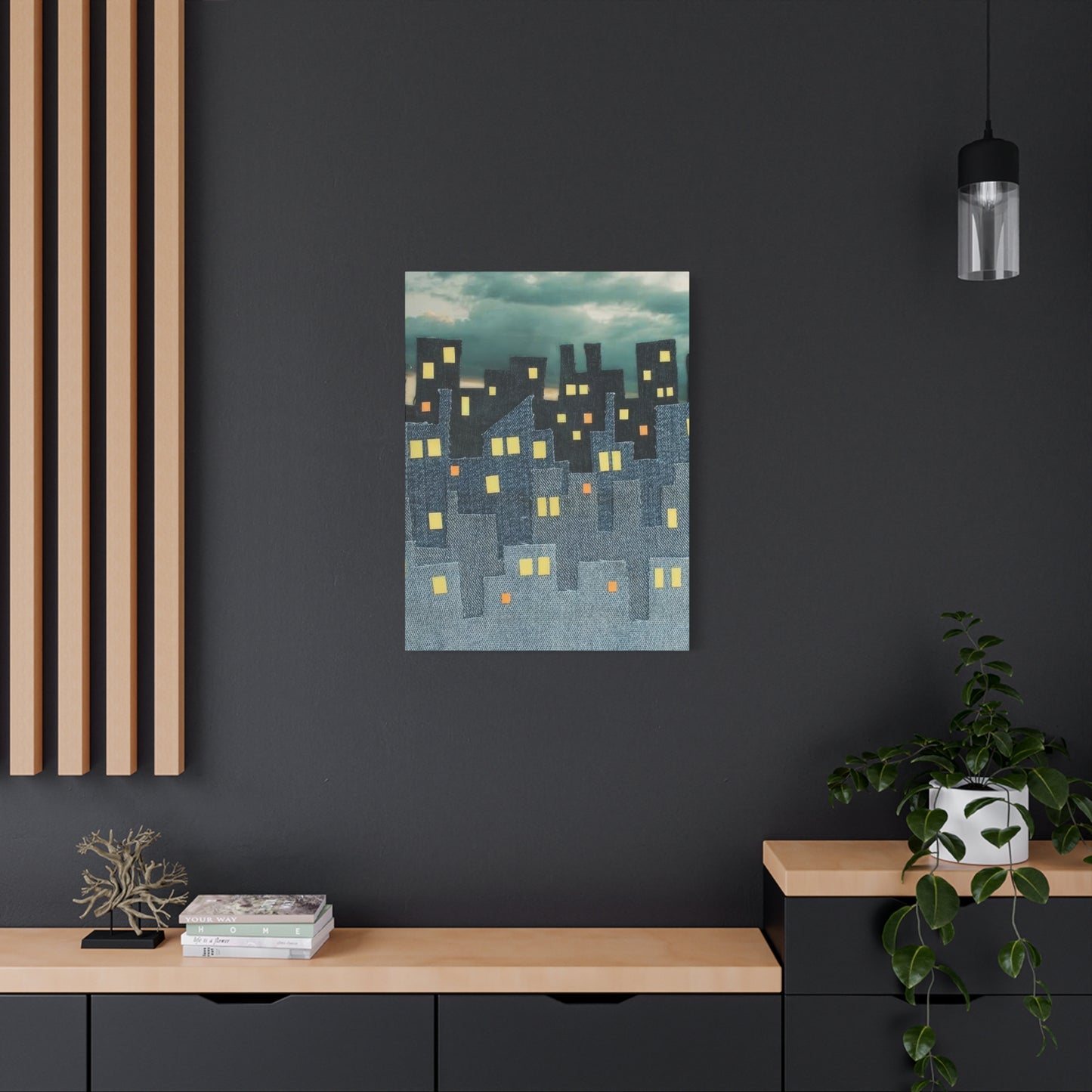 Denim Night Cityscape Wall Art & Canvas Prints