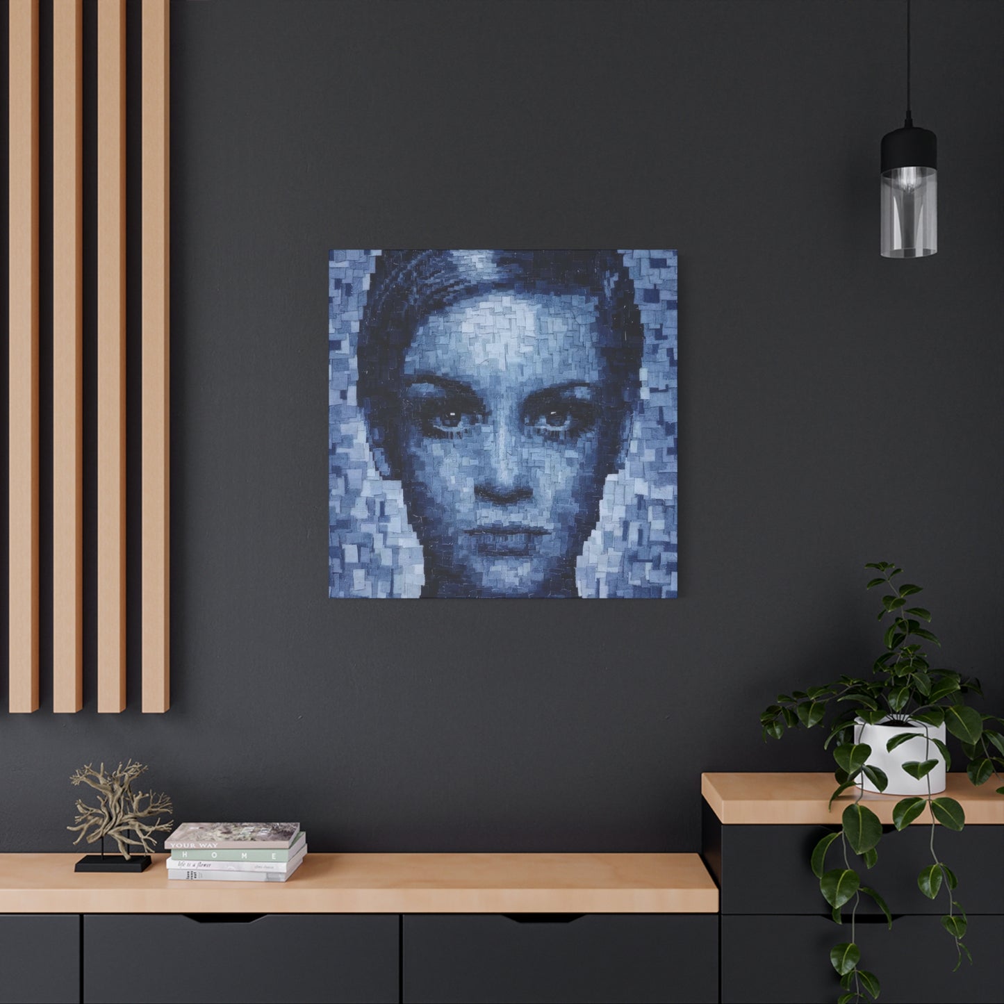 Denim Face Pattern Wall Art & Canvas Prints