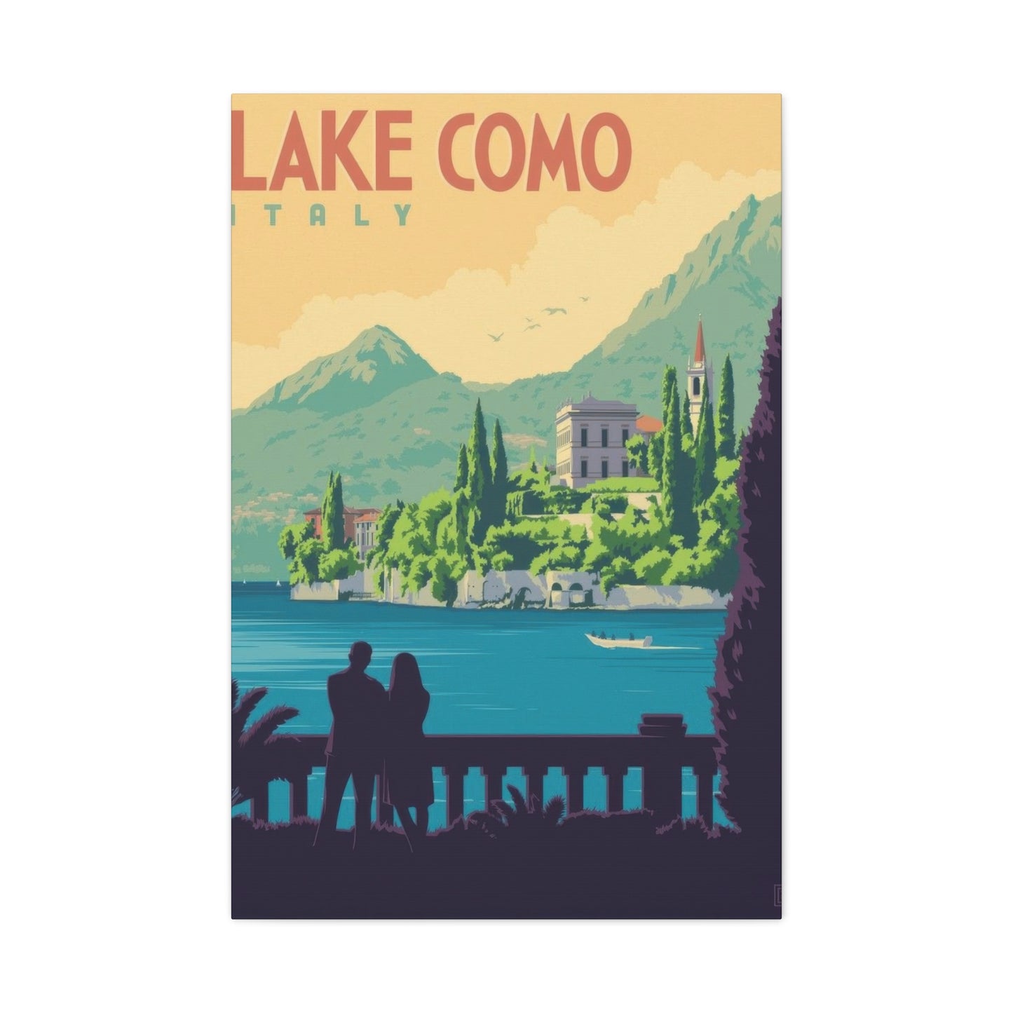 Lake Como Italy Vintage View Wall Art & Canvas Prints