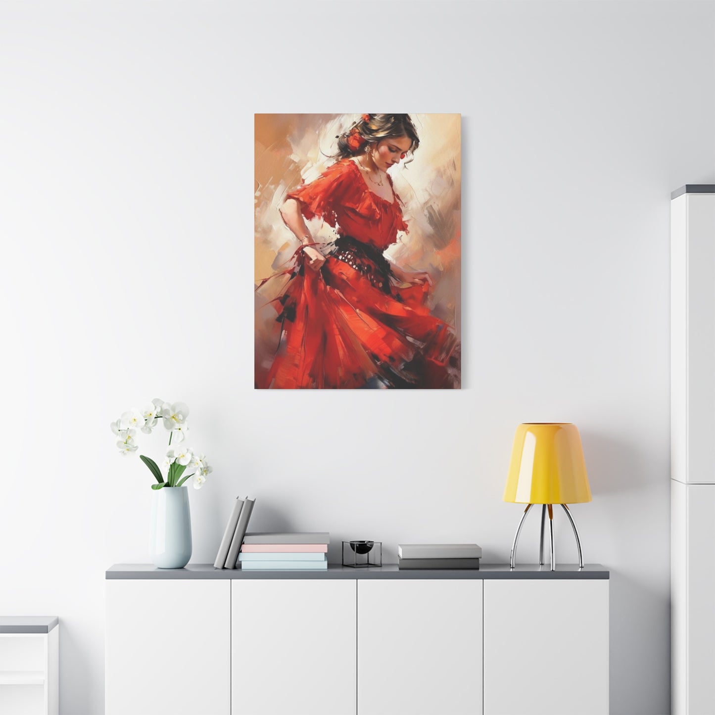 Spain Traditional Red Dance Wear Wall Art & Canvas Prints