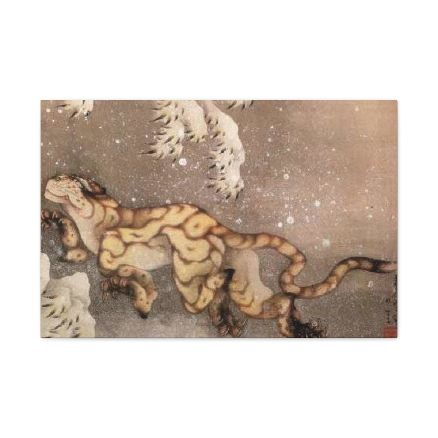 Katsushika Hokusai Old Tiger In The Snow Wall Art & Canvas Prints