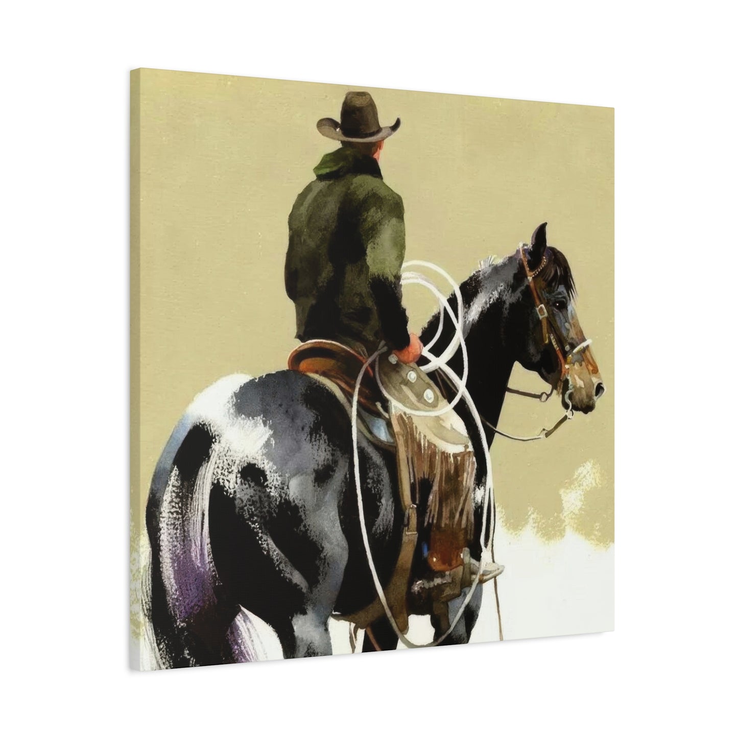 Cowboy Horse Looking Wall Art & Canvas Prints