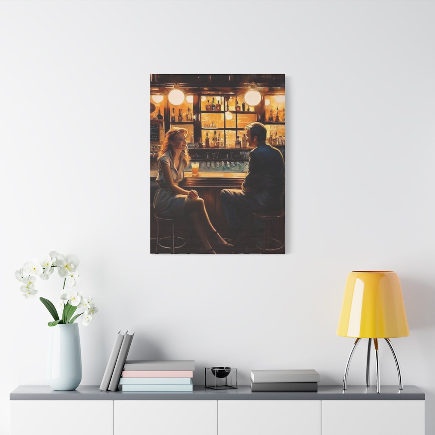 Couple At Bar Wall Art & Canvas Prints