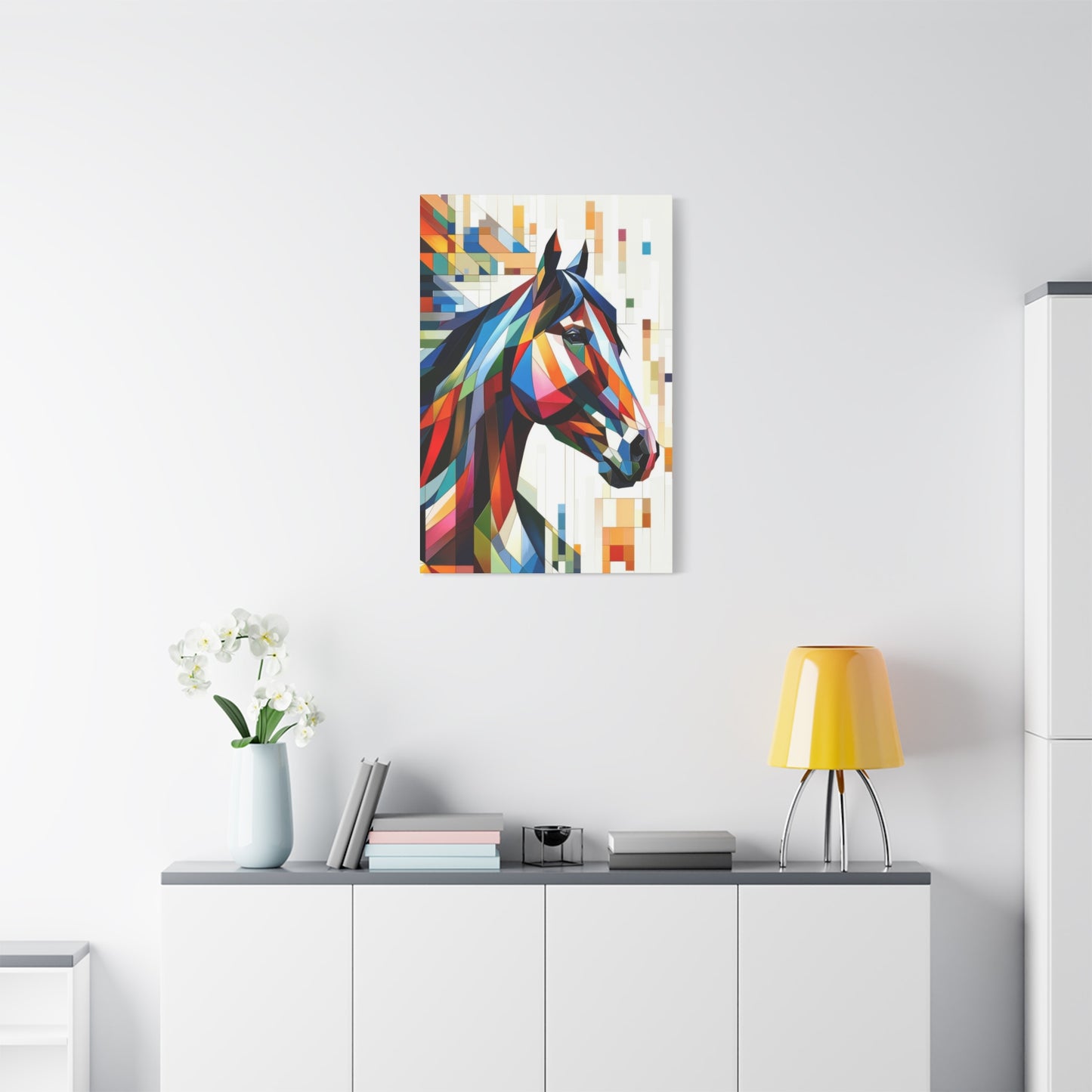 Horse Colorful Cubism Wall Art & Canvas Prints