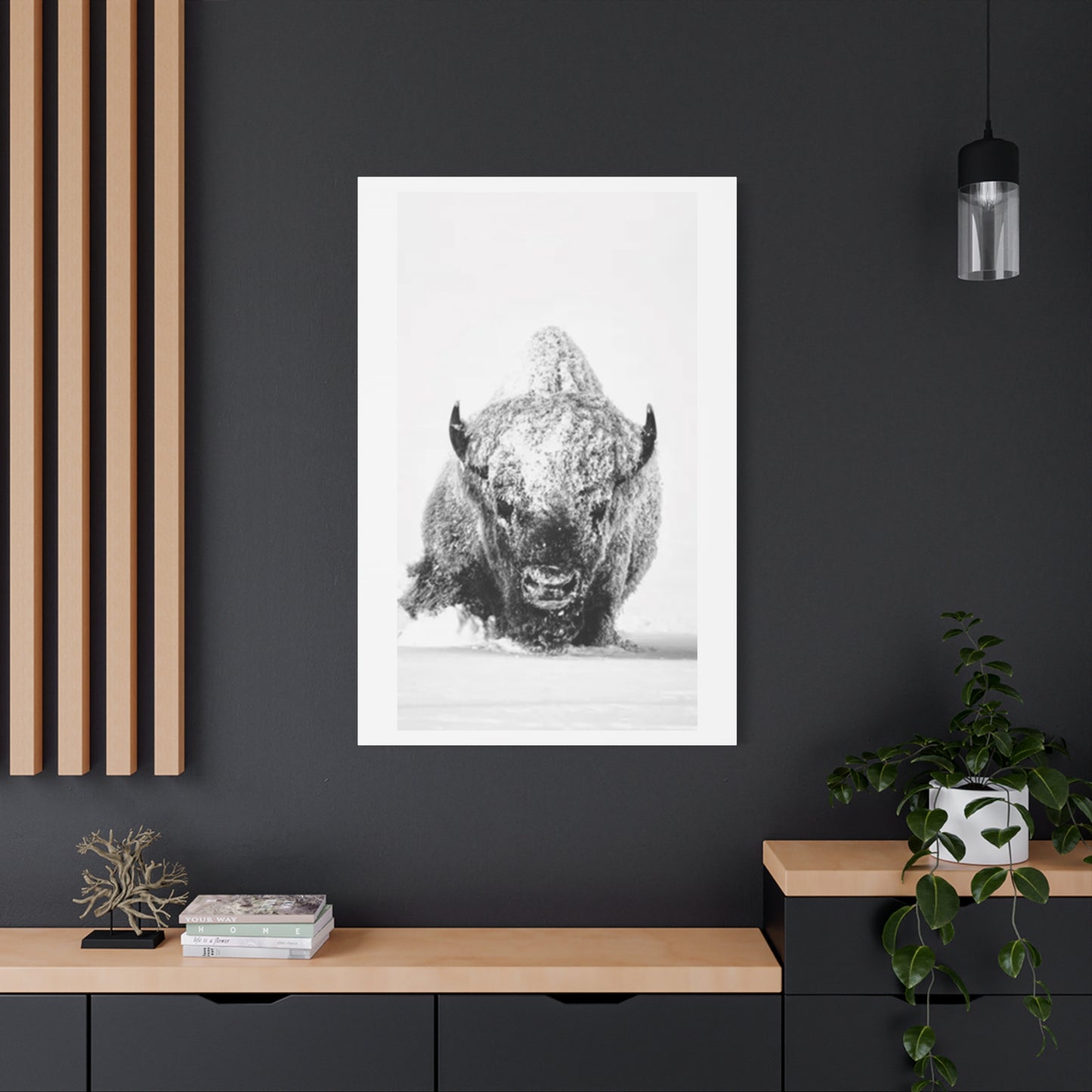 Snowy Bull Wall Art & Canvas Prints