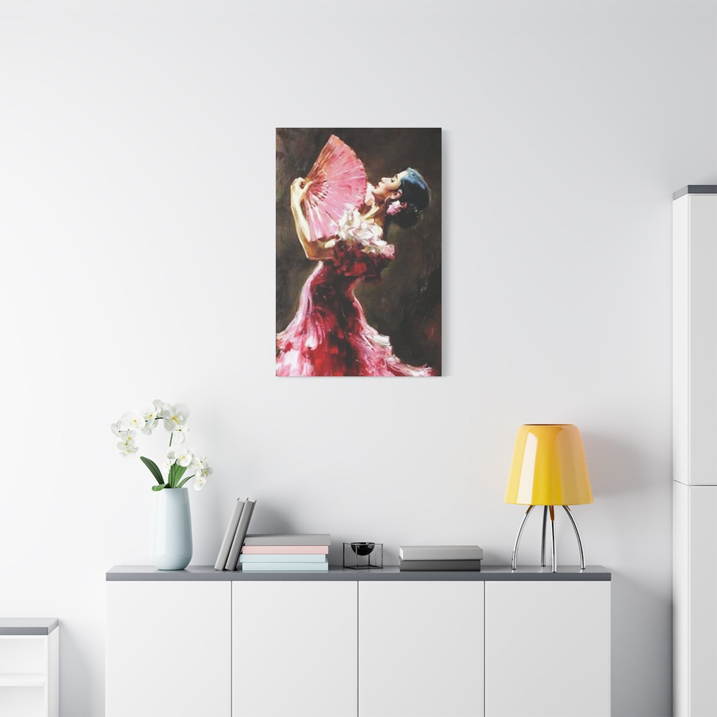 Spain Traditional Pink Dance Wear Wall Art & Canvas Prints