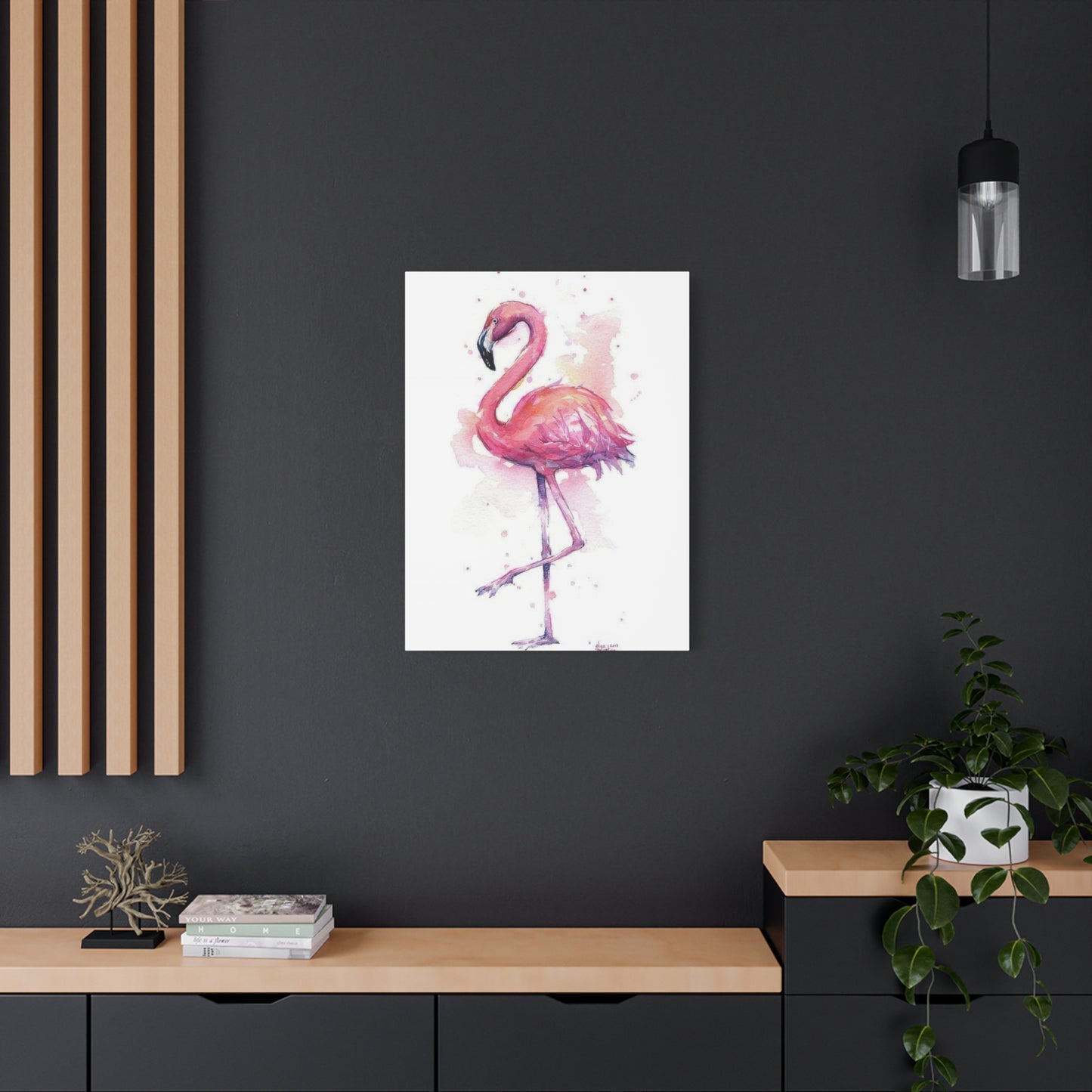 Flamingo Pink Watercolor Wall Art & Canvas Prints