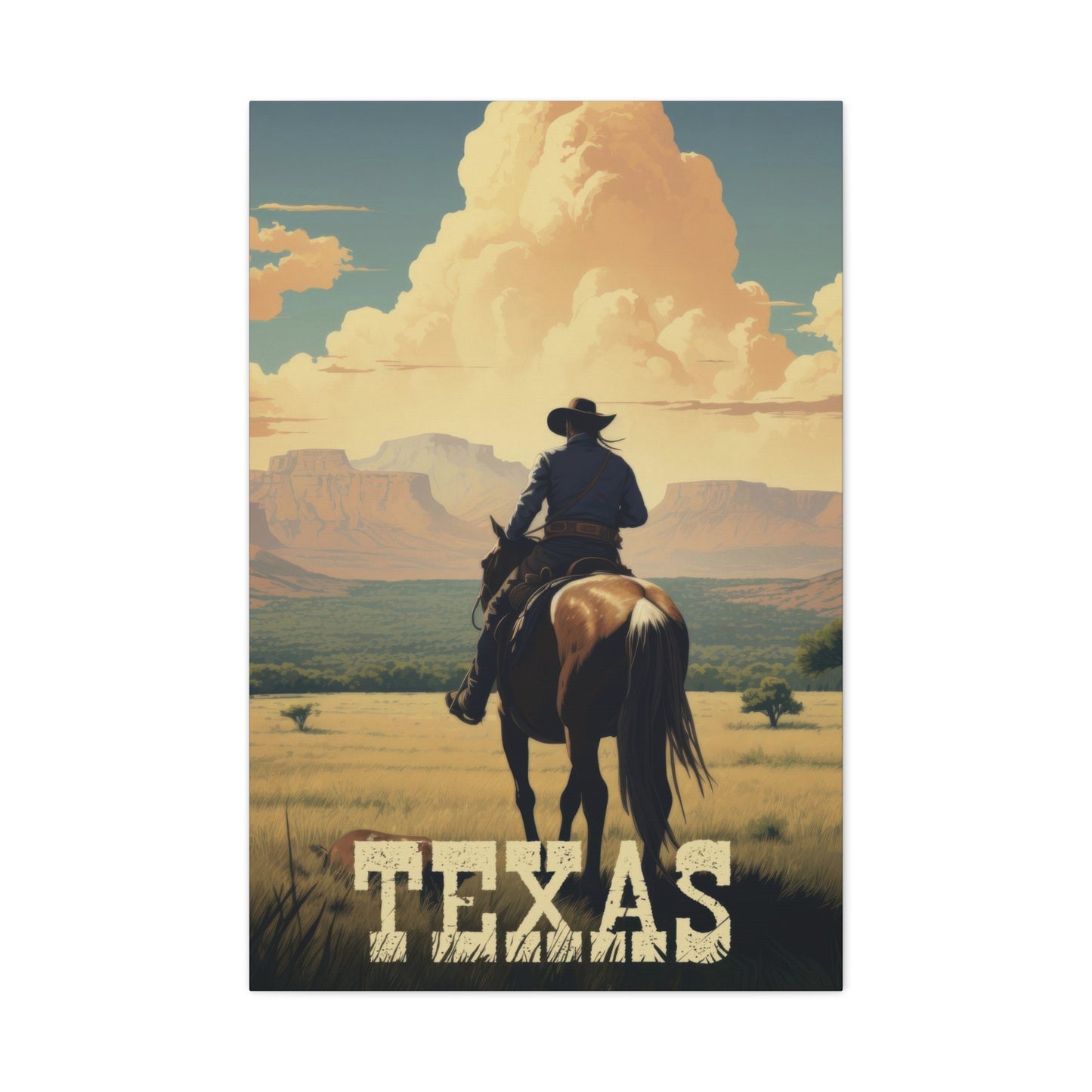 Cowboy Texas Poster Wall Art & Canvas Prints