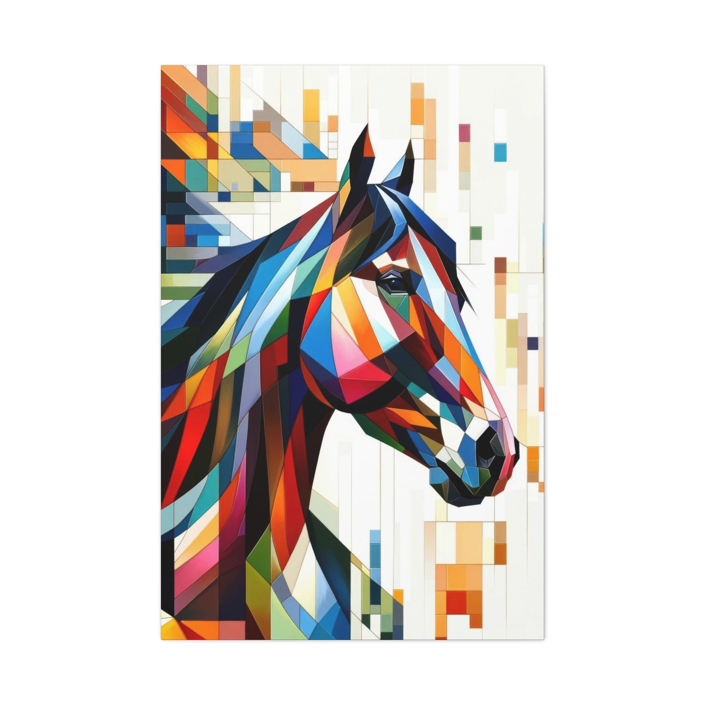 Horse Colorful Cubism Wall Art & Canvas Prints