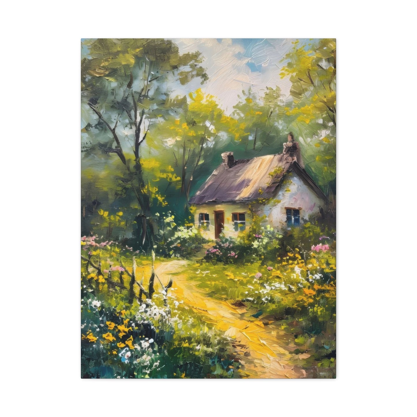 Greenery Cottage Countryside Wall Art & Canvas Prints