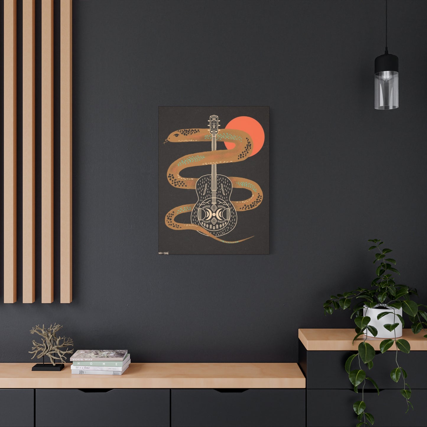 Snake And Guitar Wall Art & Canvas Prints