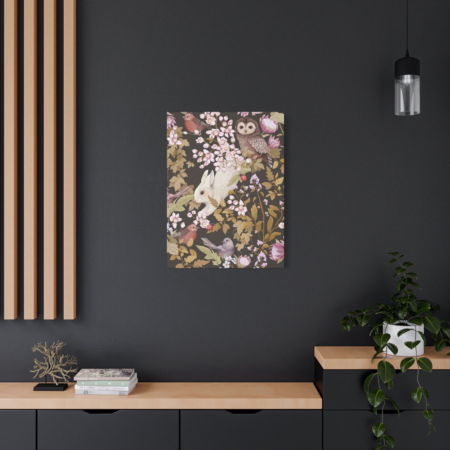 Rabbit With Birds Wall Art & Canvas Prints