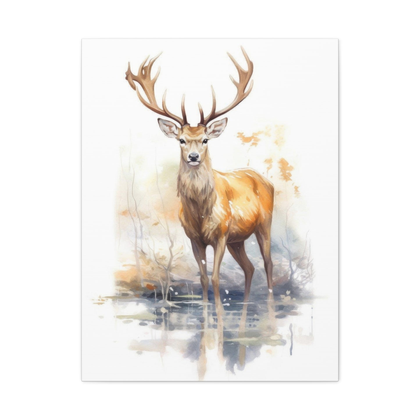 Large Deer Watercolor Wall Art & Canvas Prints