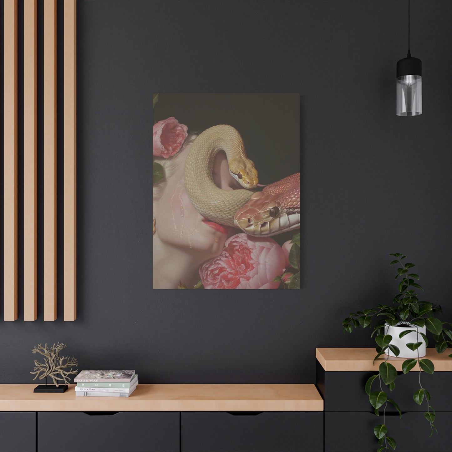 Snake On Lips Wall Art & Canvas Prints