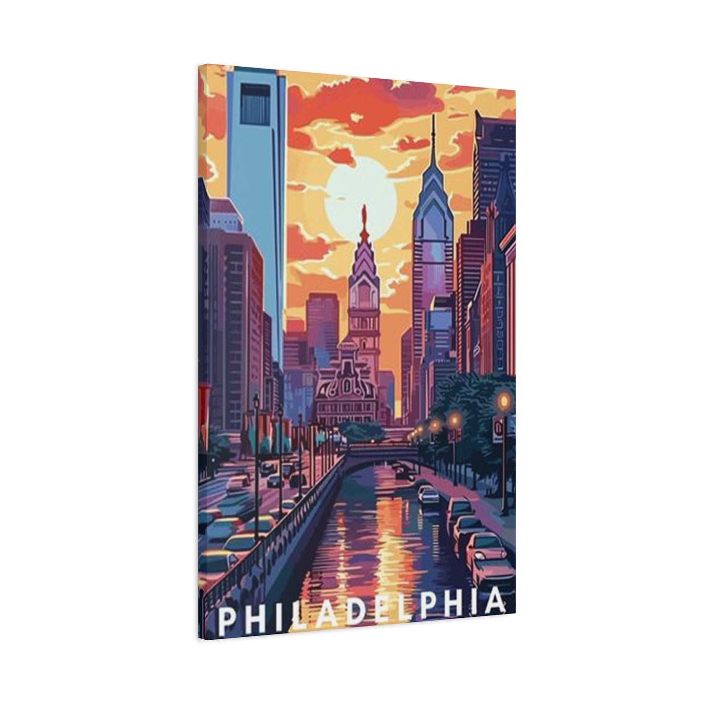 Sunset Of Philadelphia Wall Art & Canvas Prints