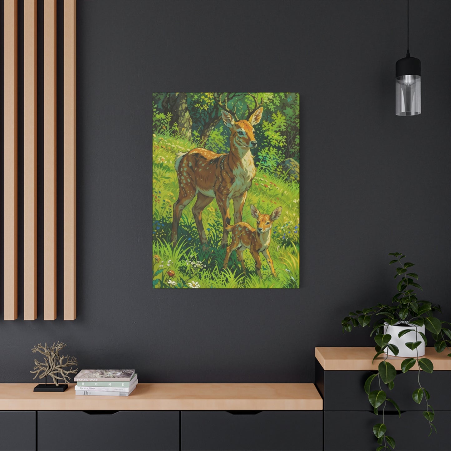 Deer With Baby Wall Art & Canvas Prints