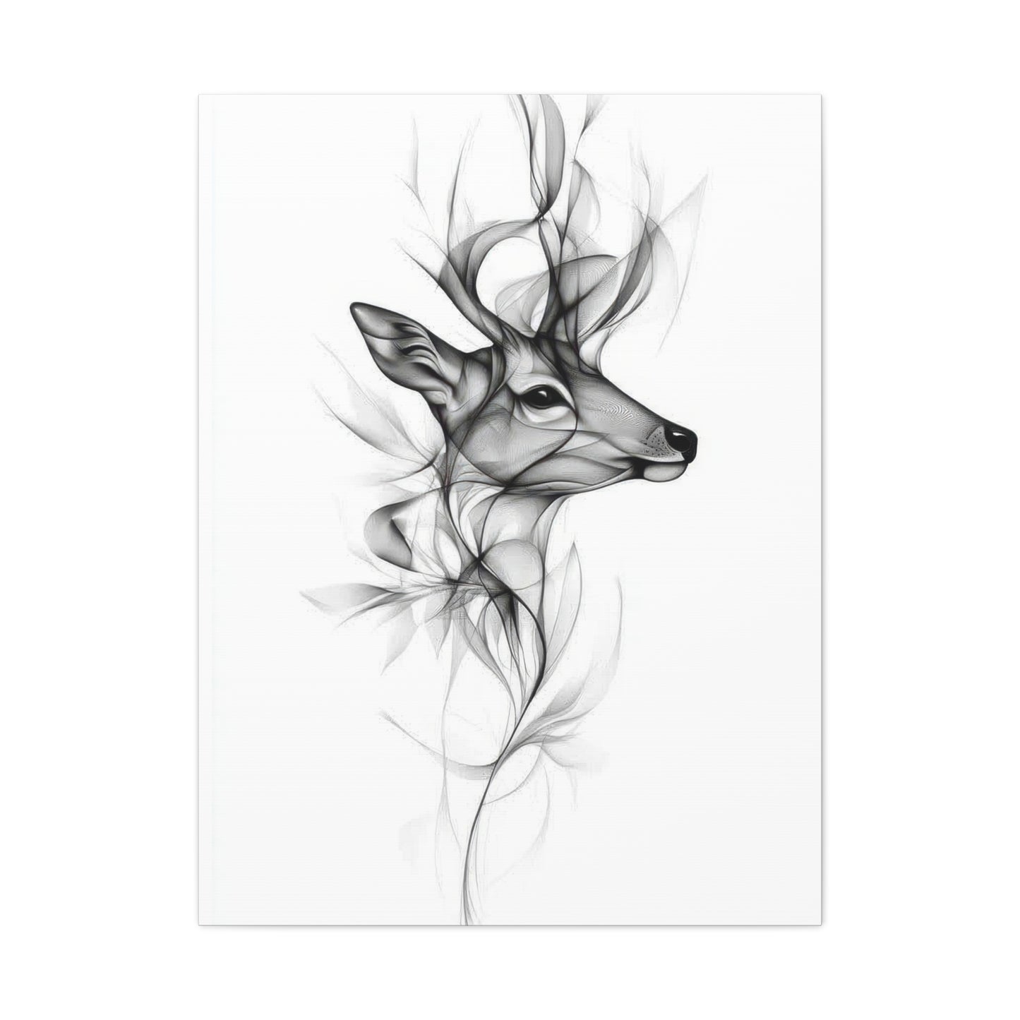 Deer Grey Wall Art & Canvas Prints