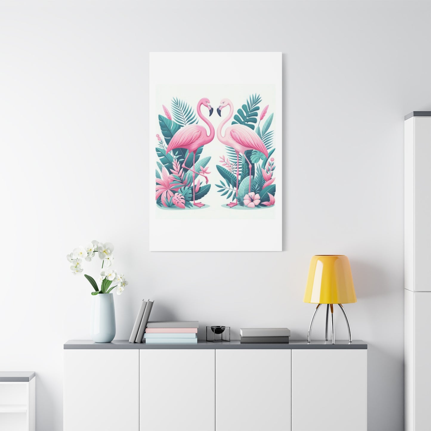 Flamingo Light Pink Love Wall Art & Canvas Prints