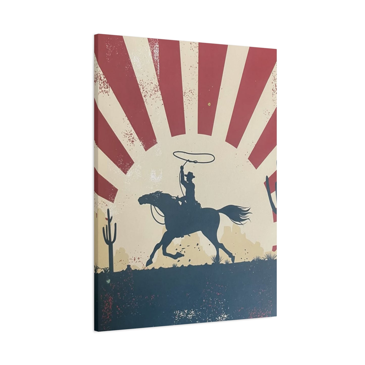 Cowboy On Horse Poster Wall Art & Canvas Prints