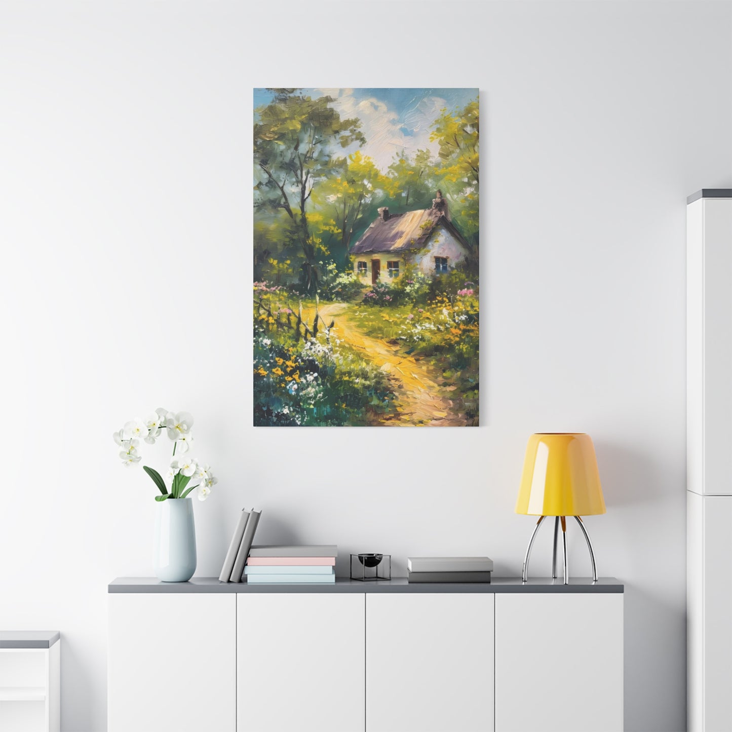 Greenery Cottage Countryside Wall Art & Canvas Prints