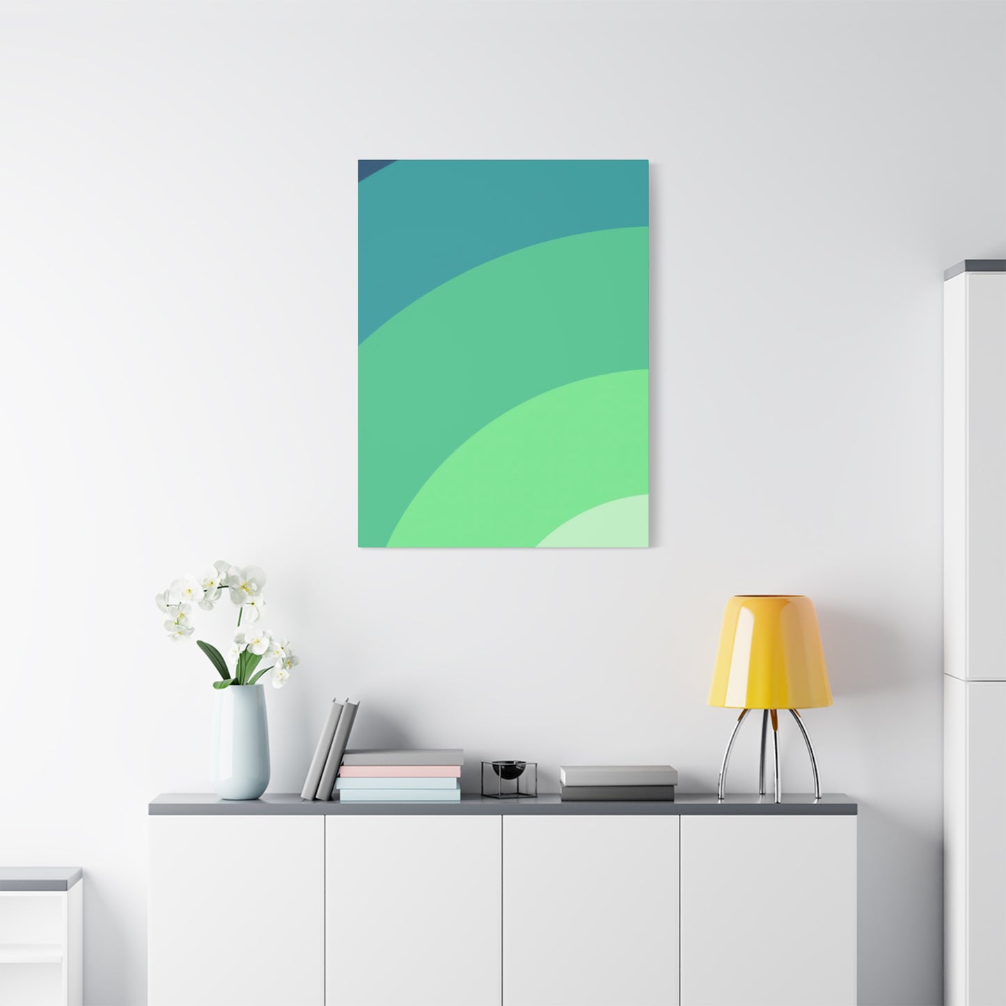 Cool Green Gradient Wall Art & Canvas Prints