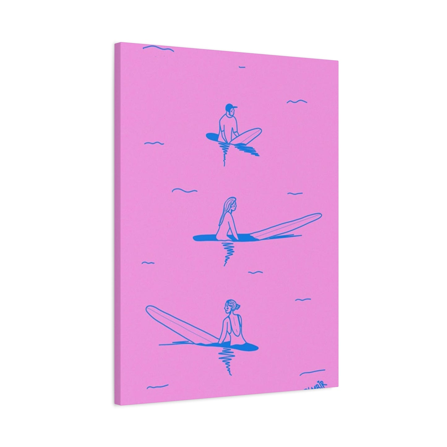 Surfing In Ocean Painting Wall Art & Canvas Prints