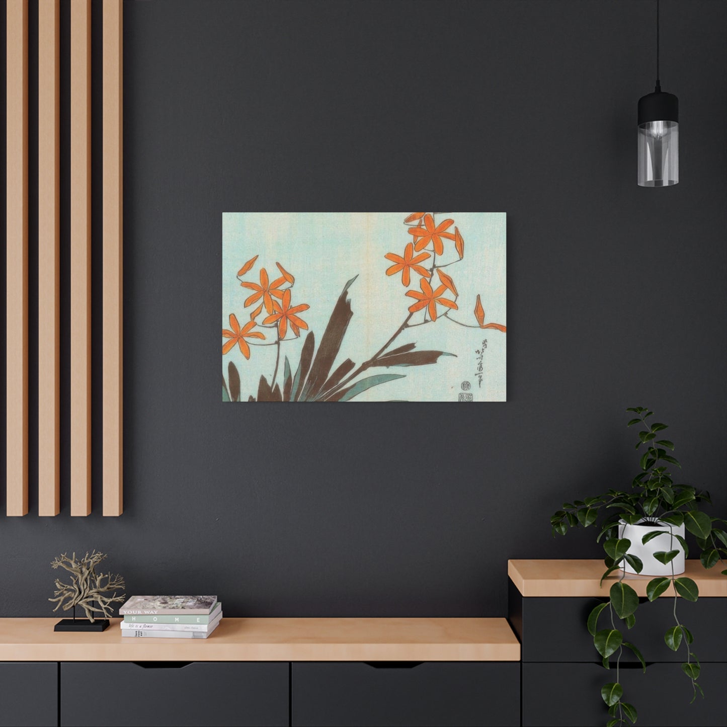 Katsushika Hokusai Orange Orchids Wall Art & Canvas Prints