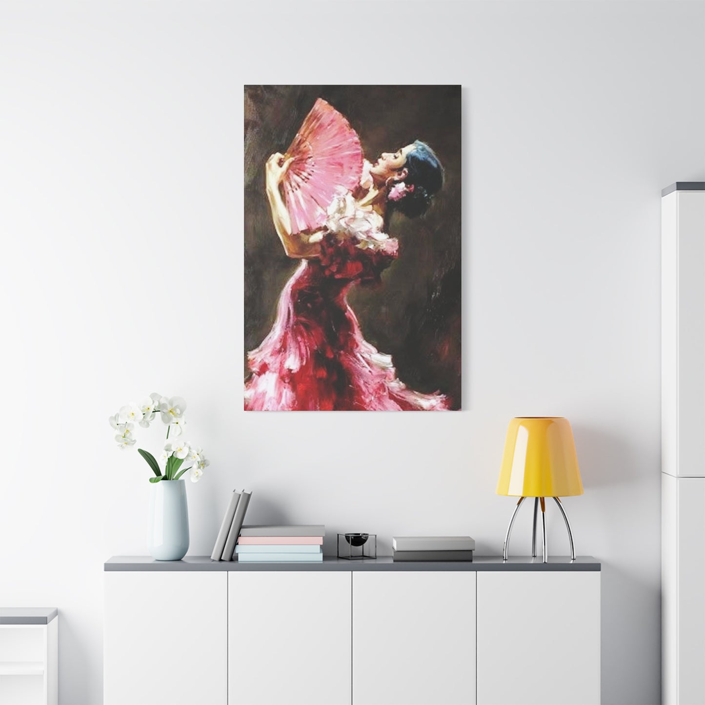 Spain Traditional Pink Dance Wear Wall Art & Canvas Prints