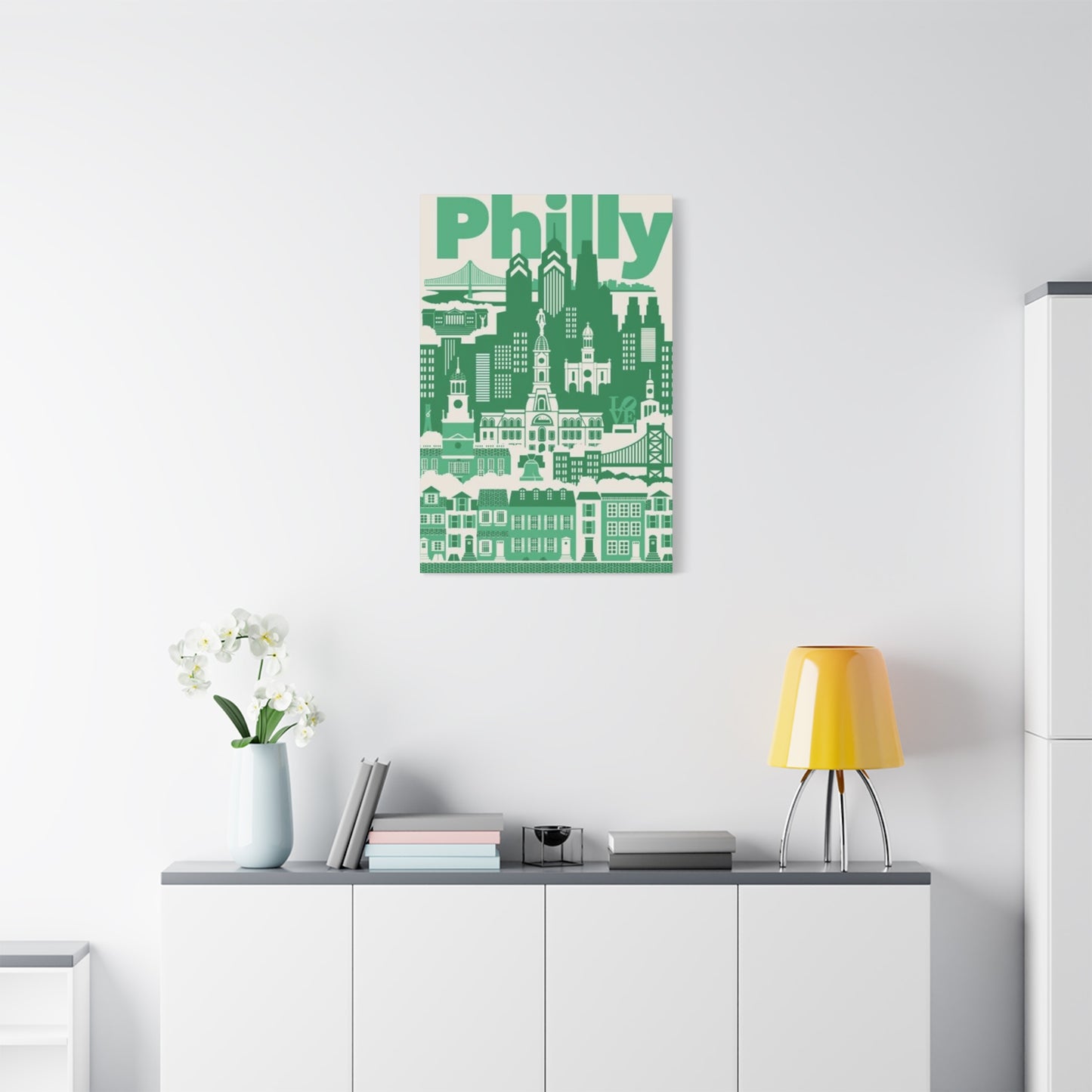Green Philadelphia Poster Wall Art & Canvas Prints