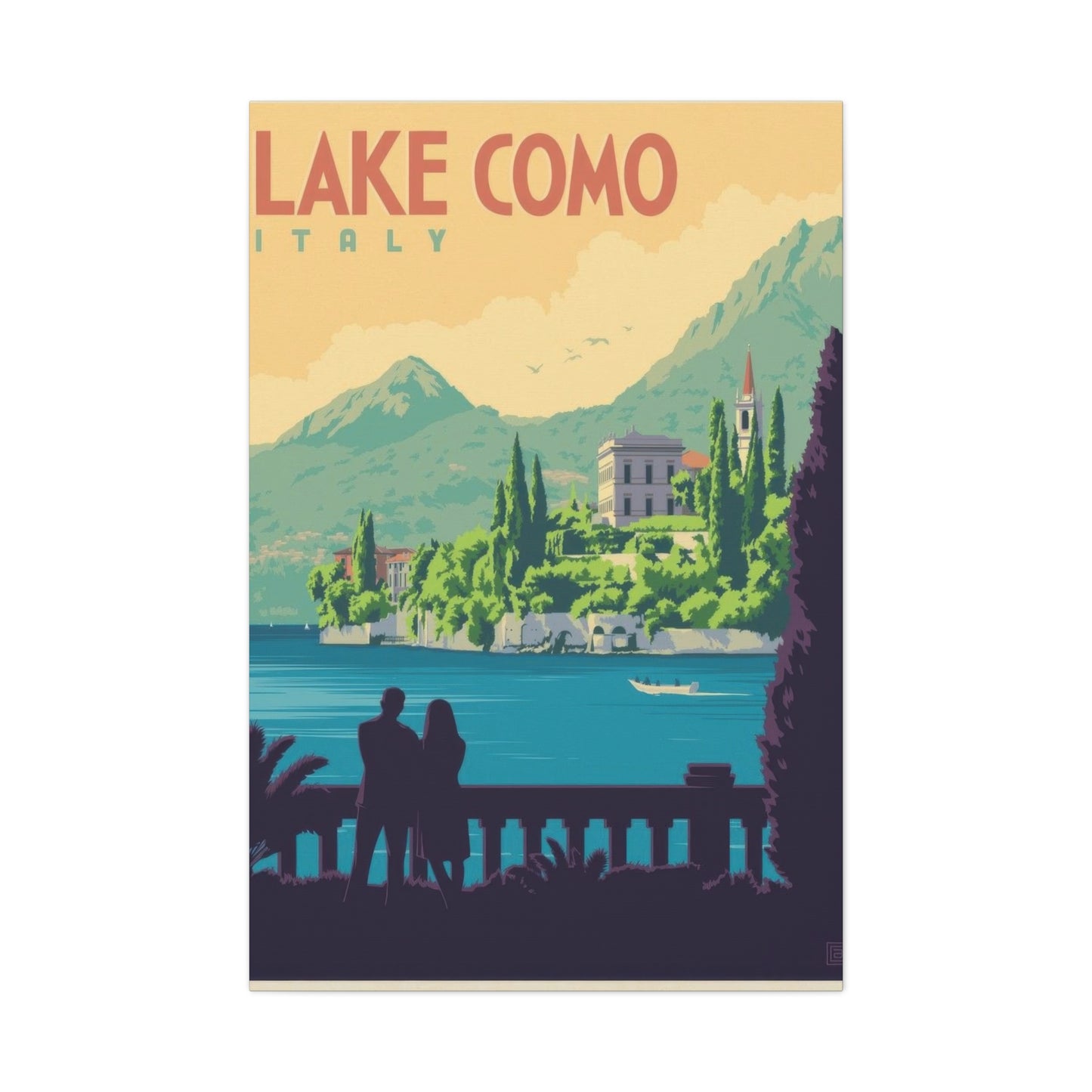 Lake Como Italy Vintage View Wall Art & Canvas Prints
