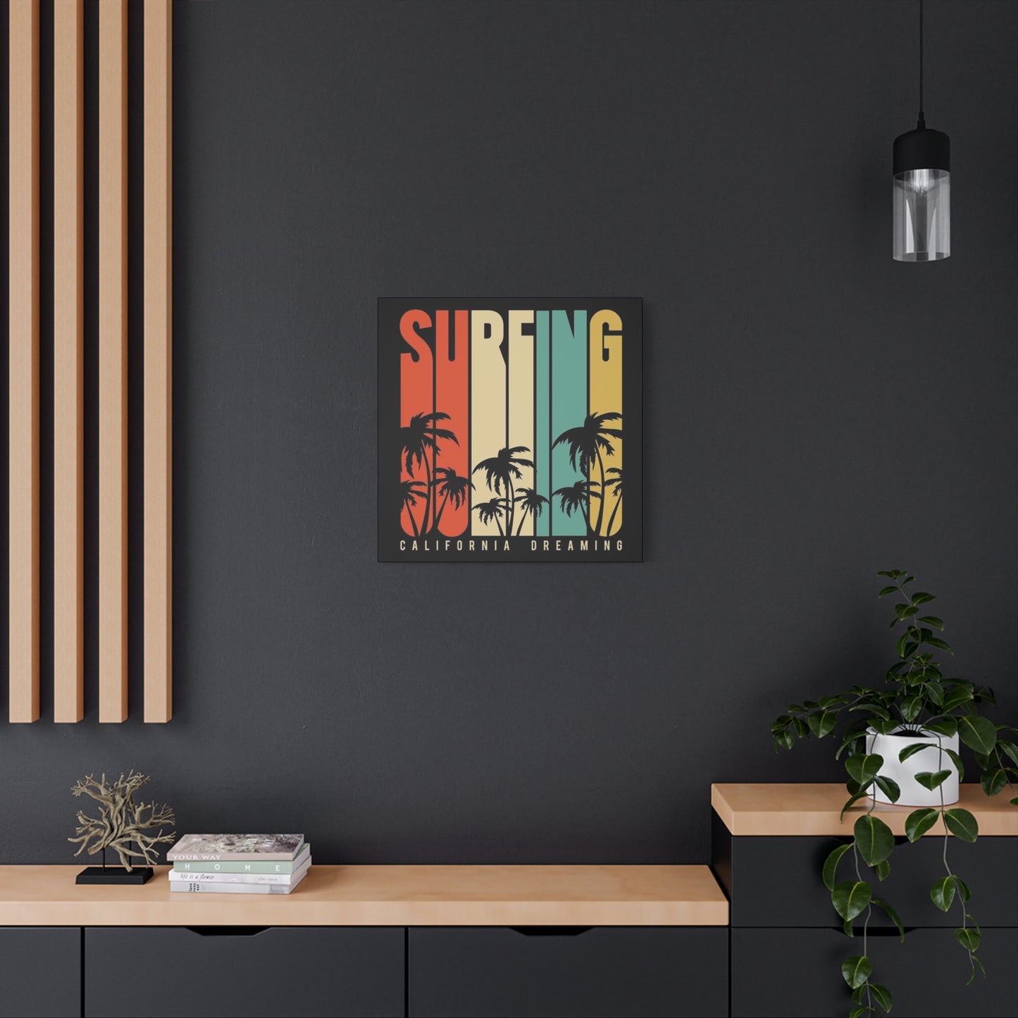Surfing California Dreaming Poster Wall Art & Canvas Prints