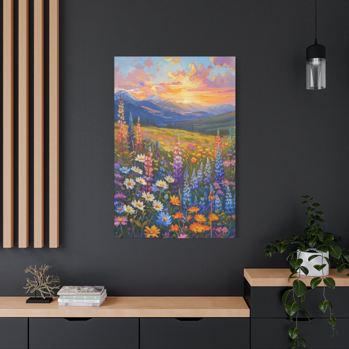 Colorful Flower Sunset Wall Art & Canvas Prints