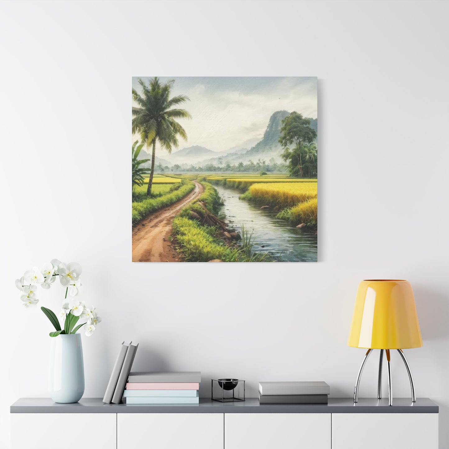Village Pathway Colorful Wall Art & Canvas Prints
