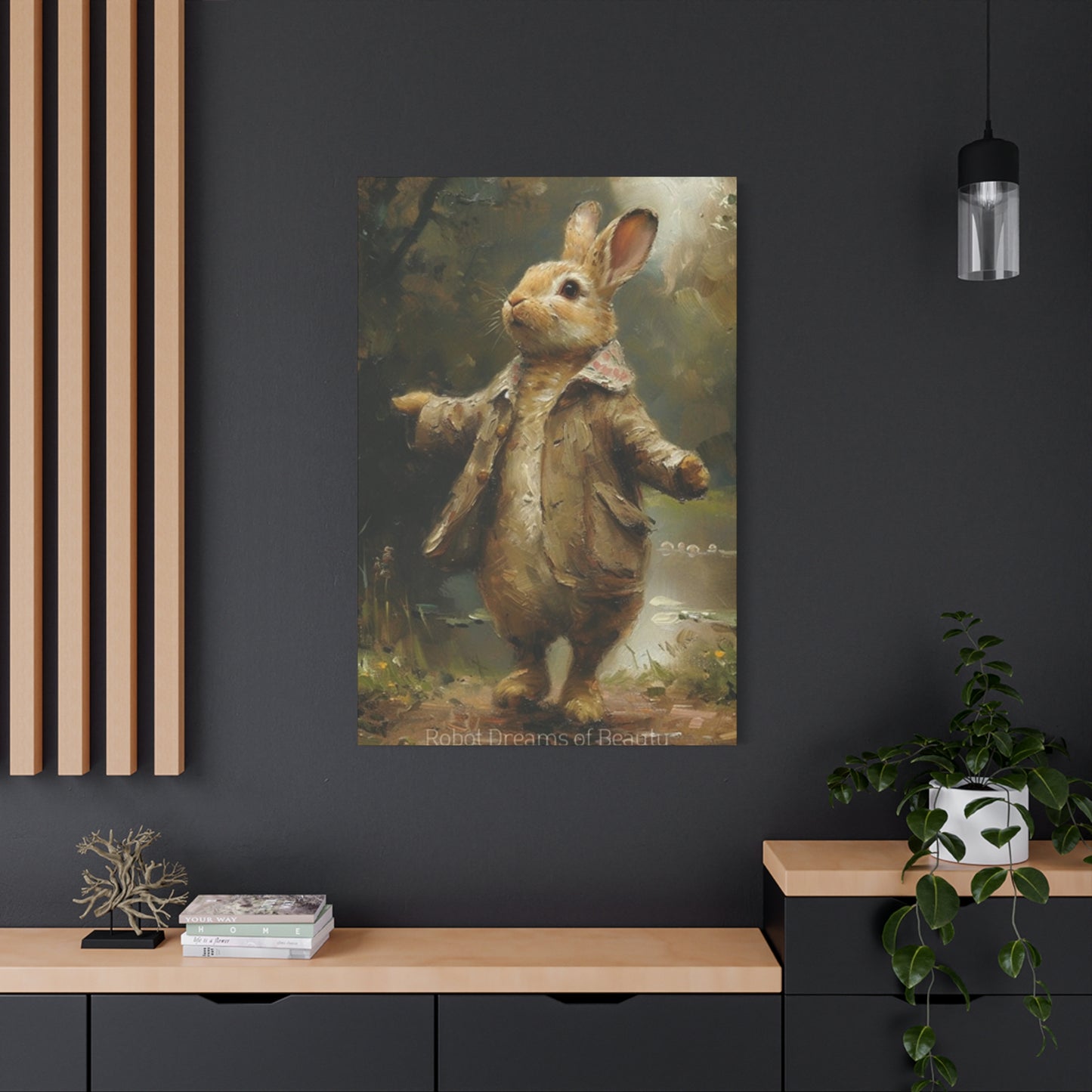 Dressed Rabbit Painting Wall Art & Canvas Prints