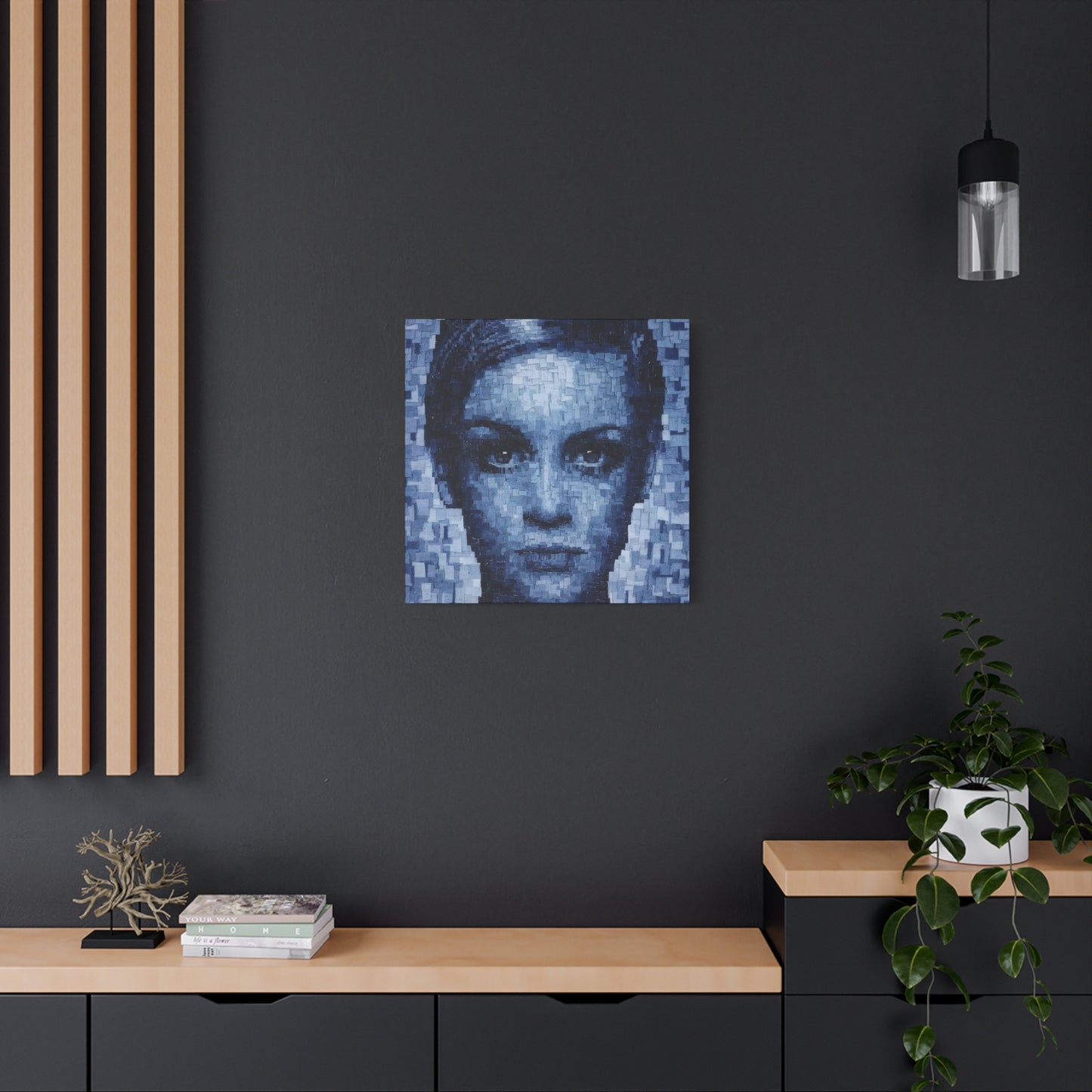 Denim Face Pattern Wall Art & Canvas Prints