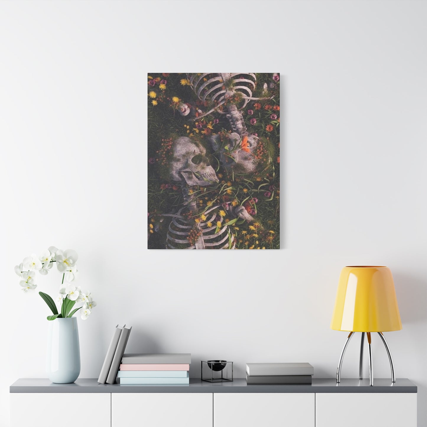 Skeleton Couple Painting Wall Art & Canvas Prints