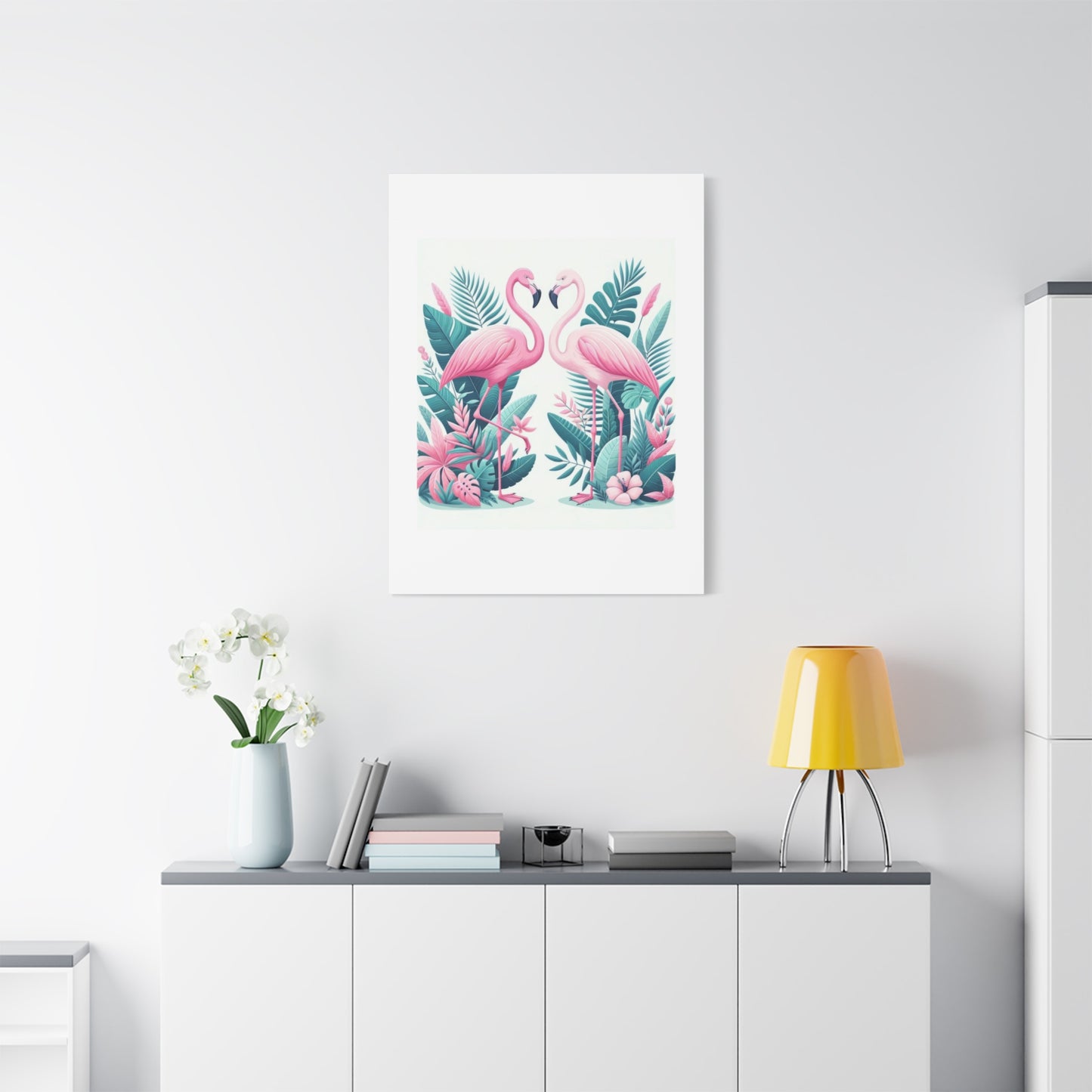 Flamingo Light Pink Love Wall Art & Canvas Prints