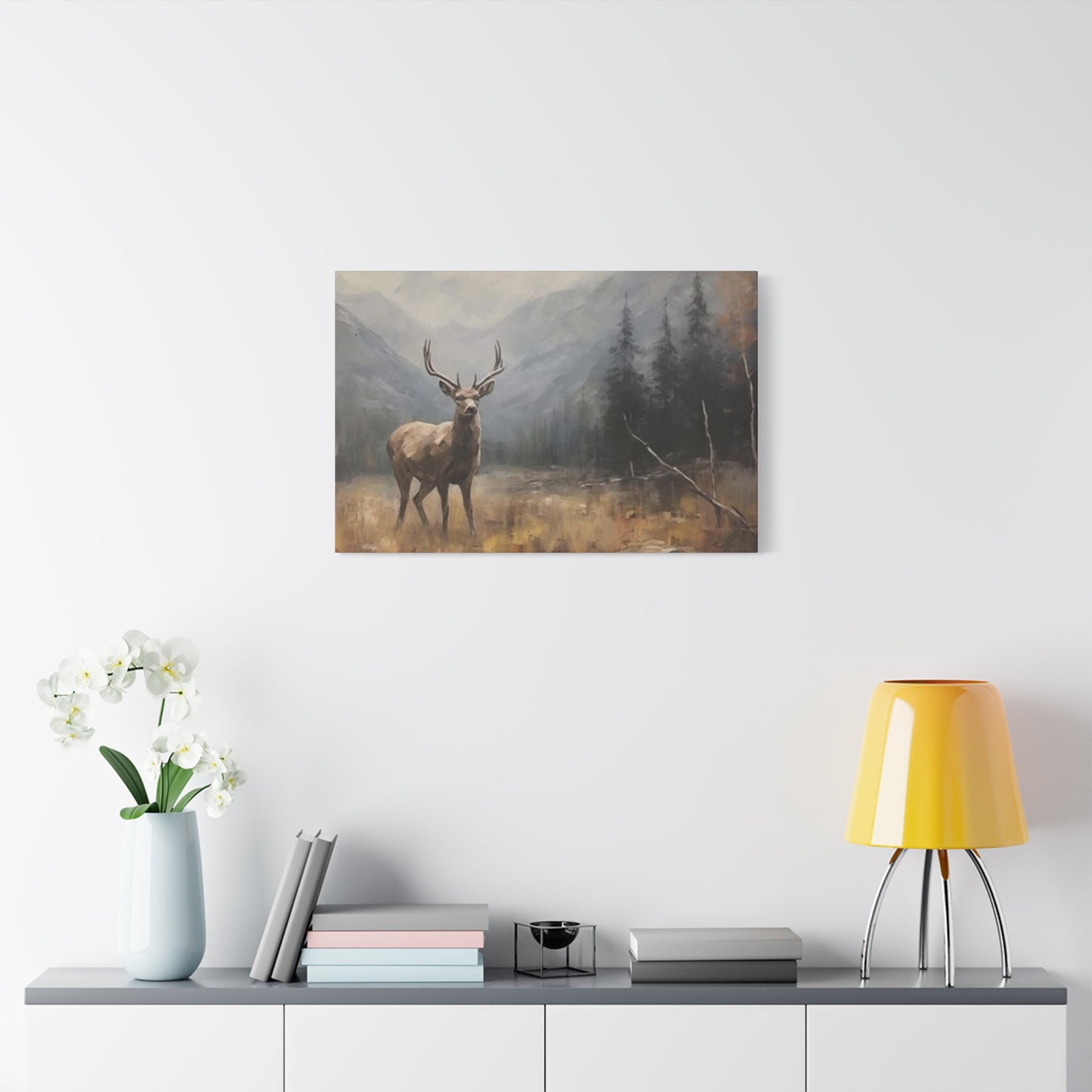 Deer Wildlife Painting Wall Art & Canvas Prints