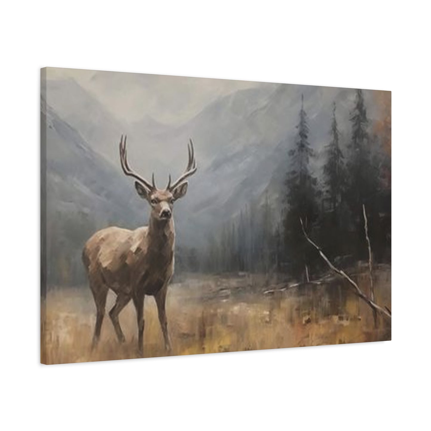 Deer Wildlife Painting Wall Art & Canvas Prints