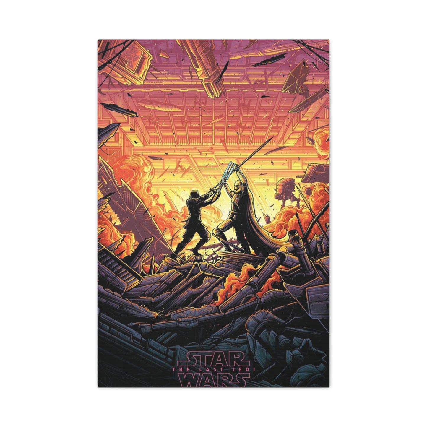 The Last Jedi Fighting Poster Wall Art & Canvas Prints