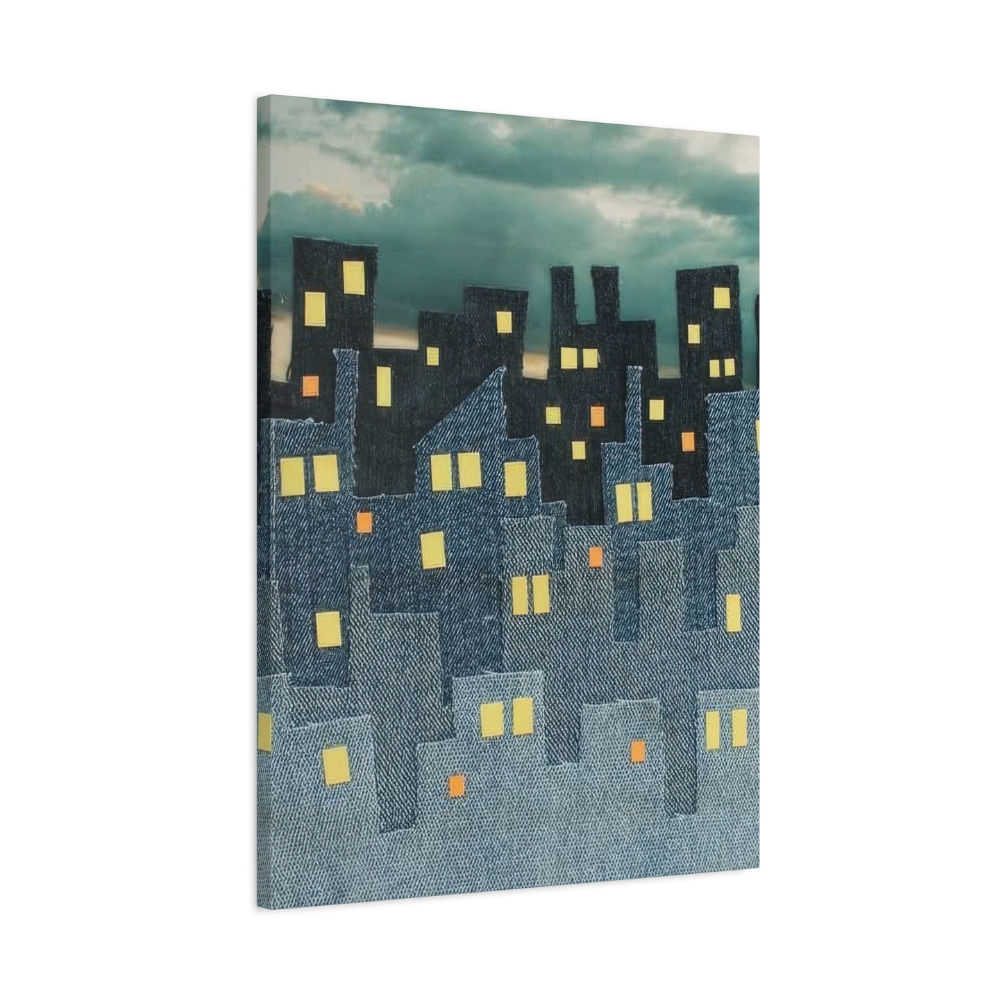 Denim Night Cityscape Wall Art & Canvas Prints