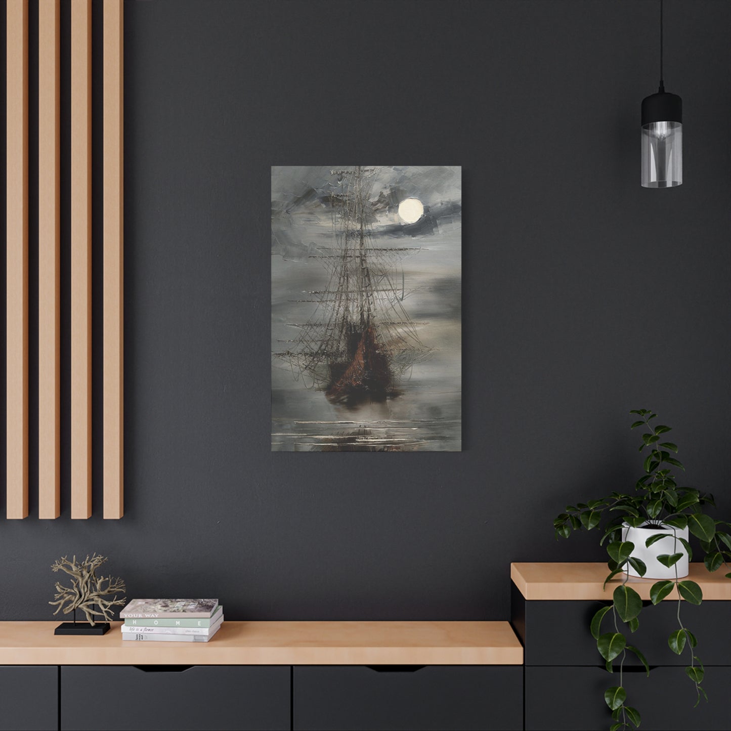 Vintage Ship Sailing Painting Wall Art & Canvas Prints